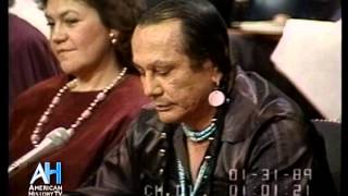 1989  American Indian Activist Russell Means testifies at Senate Hearing [upl. by Nicolais]