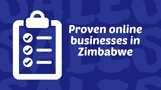 5 proven online businesses to start in Zimbabwe [upl. by Neelloc148]