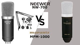 Neewer NW700 Condenser Microphone Kit Review Sound Test Comparison w Marantz MPM1000 [upl. by Adekan]