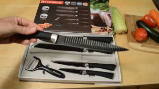 EverRich 5 Plus 1 Kitchen Knife Set Review [upl. by Neve]