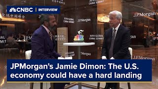 JPMorgans Jamie Dimon says the US economy could have a hard landing [upl. by Airdnas719]