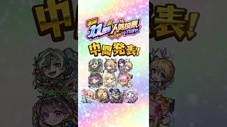 【モンスト11周年】「選抜！11周年人気投票ガチャ」中間結果発表！【モンスト公式】 [upl. by Ayotnom]