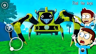 Choo Choo Charles Yellow Train  Scary Monster  Shiva and Kanzo Gameplay [upl. by Lanoil]