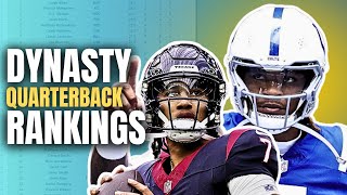 Top 36 Dynasty Quarterback Rankings With Devy Players Included [upl. by Rodnas]