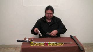 Handmade Samurai Katana Sword Cleaning Tutorial [upl. by Heffron]