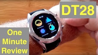 No1 DT28 ECGPPG IP68 Waterproof SportsBusinessHealth Smartwatch One Minute Overview [upl. by Dam]