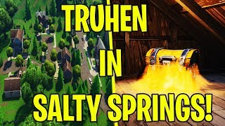 DURCHSUCHE TRUHEN IN SALTY SPRINGS Fortnite  Battle Pass Season 4 Woche 8  HERAUSFORDERUNG [upl. by Hbaruas408]