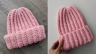 Ribbed Knit Hat for Men amp Women [upl. by Regan88]