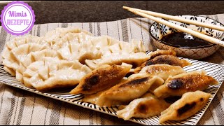 Japanische Gyoza Rezept selber machen  Vegetarisch  Gebratene Teigtaschen [upl. by Hiro82]