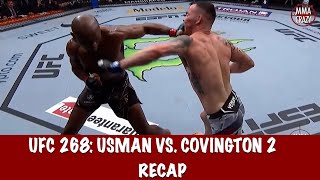 UFC 268 Kamaru Usman vs Colby Covington 2 Recap [upl. by Nedarb]