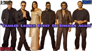 SINGHAM AGAIN TRAILER  Was Launched On Monday In Mumbai The trailer Was Graced By Ajay Devgn K [upl. by Meesaw789]