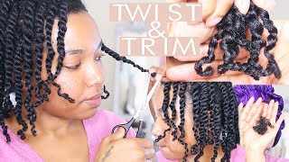 TWISTING amp TRIMMING  NATURAL HAIR [upl. by Audrie]