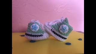 Zapatitos  Tenis tejidos para bebe a crochet cualquier talla  • Nya Crochet [upl. by Rma]