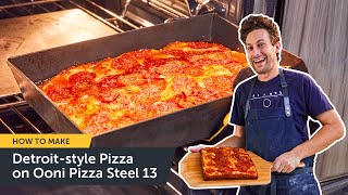 DetroitStyle Pizza  Pizza Steel  Ooni Pizza Ovens [upl. by Anneehs]