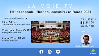 Edition Speciale Elections Legislatives en France 2024 [upl. by Buddy]