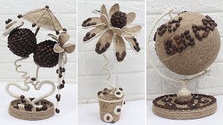 5 Jute craft showpiece  Home decorating ideas  Jute Craft ideas [upl. by Esikram]