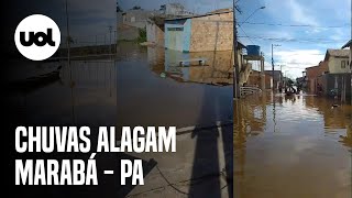 Chuvas no Pará Cidade de Marabá fica debaixo d’água [upl. by Mercie163]