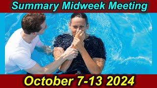 JW Midweek Meeting  September30October 6 2024  Answers for the meeting [upl. by Spark]