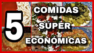 Comidas Súper Económicas 5 Comidas sencillas parati fypシ゚ viral recetas comida [upl. by Ancilin930]