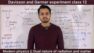 Davisson and Germer experiment class 12  Wave nature of particles  Modern physics [upl. by Dduj]