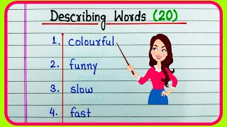 Describing Words  Adjectives  Learn Describing Words in English Grammar  Describing Words 20 [upl. by Assilac920]