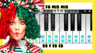 NOTAS de SNOWMAN  SIA en PIANO o MELÓDICA  TUTORIAL FÁCIL de PIANO con NoTiTaS [upl. by Camel]