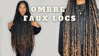 Long Ombre Distressed Faux Locs with Highlights X ShakeNGo Prefluffed Poppin Twist [upl. by Hazlett273]