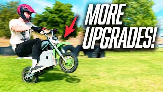 72v RAZOR sx500 gets more mods and upgrades  Razor electric pit bike build [upl. by Zetniuq502]