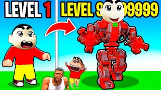 SHINCHAN Started Mega Mech Factory in ROBLOX with CHOP [upl. by Nnylyam]