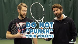 DO NOT punch your volleys DO THIS Instead  Volley Tennis Lesson [upl. by Mariano]