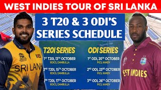 West Indies Tour Of Sri Lanka 2024 Schedule WI vs SL Ticket Booking  SL vs WI Live Kaise Dekhe [upl. by Ludwig]