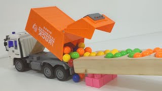 Marble Run Race ☆ HABA Slope amp Retro Makita Truck Garbage Truck Long Version 024 [upl. by Bowne292]