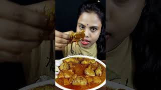 Asmr Eating Chicken Liver Curry Mukbang Shorts [upl. by Ibby76]