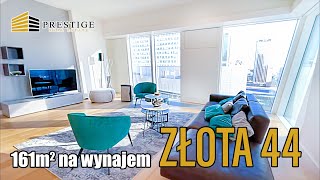 Luksusowy apartament na wynajem 161mkw  ZŁOTA 44  Tour 4K  Prestige Real Estate [upl. by Nhtanhoj487]