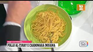 Pollo al curry e carbonara indiana [upl. by Aikemehs]