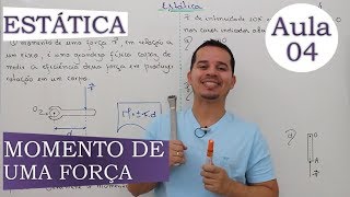 Estática  Aula 04 MOMENTO DE UMA FORÇA  TORQUE [upl. by Venator]