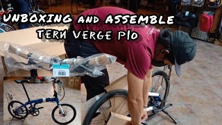 UNBOXING and ASSEMBLE  TERN VERGE P10 FOLDING BIKE  TERN FOLDING BIKES [upl. by Einahpit357]