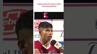 Sabitra Bhandari Speech After winning the Semifinals [upl. by Pish]