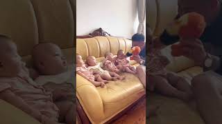 Adorable Chinese Quadruplets  Life With Quadruplets 👶❤️ quadruplets lifewithquadruplets triplets [upl. by Teerprah]