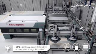 Salvagnini laser automation ADLMCL connection for automatic loadingunloading [upl. by Arretnahs]