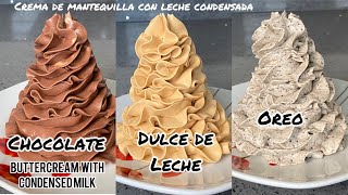 Crema de mantequilla con leche condensadaButtercream with condensed milk [upl. by Manus]