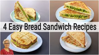 4 Easy Bread Sandwich Recipes  Healthy Breakfast Recipes  Skinny Recipes [upl. by Waneta]