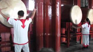 Beijings Drum Tower drumming ceremony [upl. by Vivia]