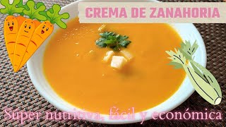 Crema de zanahoria con apio Receta fácil y económica [upl. by Beaston]