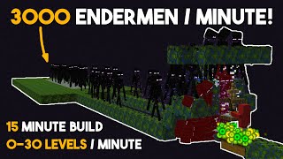 ULTRA Efficient Enderman XP Farm Minecraft 120 Beginner Friendly No RedstoneNo Endermite [upl. by Nnaesor54]