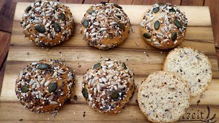 Low Carb Brötchen mit Quark und Leinsamen  Proteinreich  Lecker amp Gesund [upl. by Kries724]