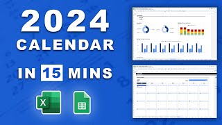 2024 Calendar template in Microsoft Excel [upl. by Melina]