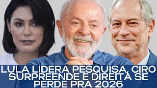 LULA LIDERA PESQUISA CIRO SURPREENDE E DIREITA SE PERDE PRA 2026 [upl. by Acinoreb]