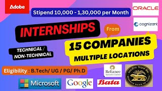 15 Best Internship Opportunities with Stipend Up to ₹130000 Monthly  Every Student must know [upl. by Lark]