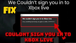 We couldnt sign you into Xbox live Error 0x87DD002A Fix [upl. by Oiciruam]